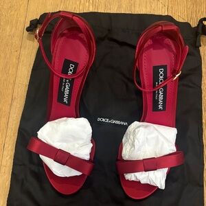 Dolce & Gabbana Red Heeled Sandals